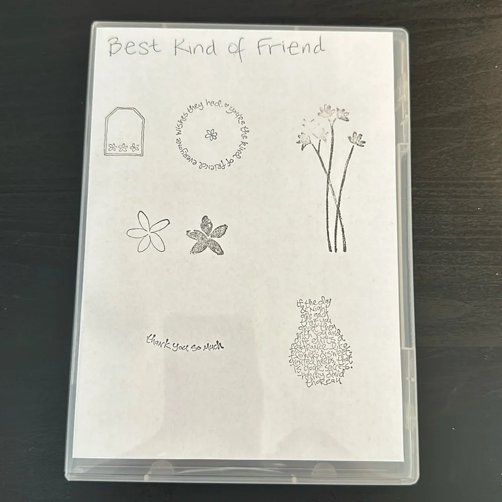 🎭 3/$25 - Best Kind of Friend set of 7 cling stamps